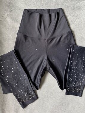 Beach Riot Black Sparkly Sport leggings with Branded Logo
